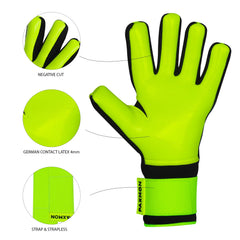 German Latex Goalie Gloves for Adult Unisex Players with Premium Quality and Excellent Grip