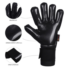 Pro-level Soccer Goalkeeping Gloves with German Latex and Excellent Grip for Adult Unisex Players