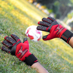 Premium Quality Goalie Gloves with Excellent Grip and Adhesive Seams for Adult Players