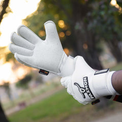 Pro-level German Latex Goalkeeper Gloves with Excellent Grip and Seam Cut Design